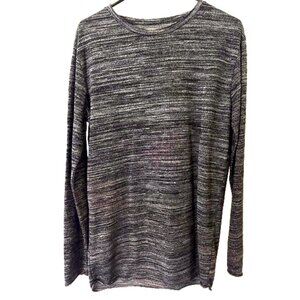 Just Junkies Henley / Black & Grey Striped / M